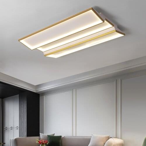 Ceiling Light Modern LED Round and Square Fold For Living Room Bedroom Lighting Home Gold/Black Decorative Fixtures Dropshipping