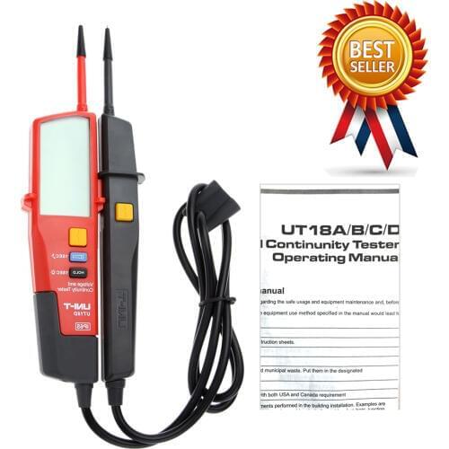 UNI-T UT18D Voltage Meters LED/LCD Display Voltage&Continuity Testers Auto Range Volt Detectors Pen Test Instrument