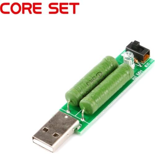 USB Mini Discharge Interface Load Resistor With Switch Adjustable 2A 1A Battery Capacity Voltage Discharge Resistance Tester