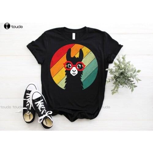Llama Vintage Retro Alpaca Costume T-Shirt Llamas Animal Cute Llama Birthday Party Tee Awesome Llama Tshirt Baseball Shirt