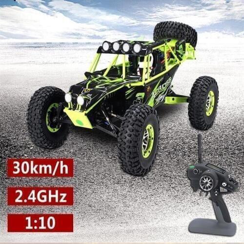 WLtoys RC Car 1:10 4WD 2.4G Two Speed 30KM / h RC Crawler Racing Car with LED Light Buggy Climbing Remote Control Car RC Truck