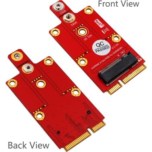 XT-XINTE M.2 Key B to Mini PCI-E Adapter for 3G / 4G / 5G Module Supports 3042/3052 Type M.2 for NGFF Card Dimension