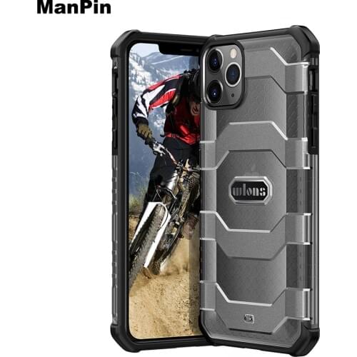 For iPhone 12 Pro MAX Back Cover Mobile Phone Screen Case Drop Proof Anti Dust Heavy Duty Protector TPU PC Shell 5.4 6.1 6.7inch