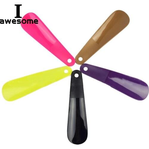 1PCS 16cm Easy To Carry Plastic Handle Shoes horn Artifact Pull Pumping Shoes Professional Women Men Shoe Horn Shoes Spoon Shape