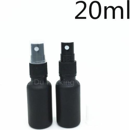 Free Shipping 10pcs 20ml black Frosted glass bottle with black Plastic sprayer,20cc Essential Oil Spray perfume bottle