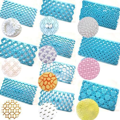 10Pcs Fondant Embosser Flower Cookie Cutters Biscuit Molds Icing Embossing Decorating Cutter Cake Tools