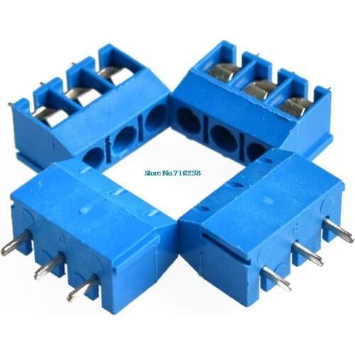 10PCS KF301 3 Pin Screw Connector 5mm Pitch 5.08-301-3P 301-3P 3pin