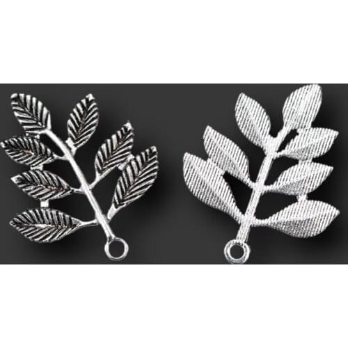 10pcs Silver Plated Branch Of Tree Alloy Pendant Retro Necklace Bracelet Metal Accessories DIY Charm Jewelry Carfts Making A568