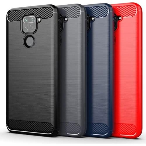 100pcs Carbon Fiber Soft TPU Gel Silicone Case Shockproof Armor Cover For Xiaomi Mi 11 Note 10 Pro 10T Lite 10i Poco X3 M3 NFC