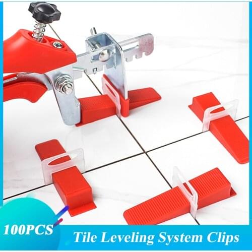 100Pcs Tile Leveling System Clips 1.5mm DIY Tiles Leveler Spacers Tile Leveling System for Professional Ceramic Tile