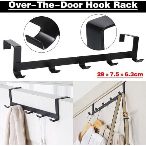 2 Colors Metal Storage Hanger Hanging Over-The-Door Hook Rack Coat Hat Towel Bag Household Storage Tools Hook