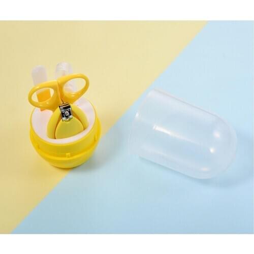 200set 4pcs/set Baby Nail Care Set Infant Finger Trimmer Scissors Nail Clippers Cartoon Animal Storage Box