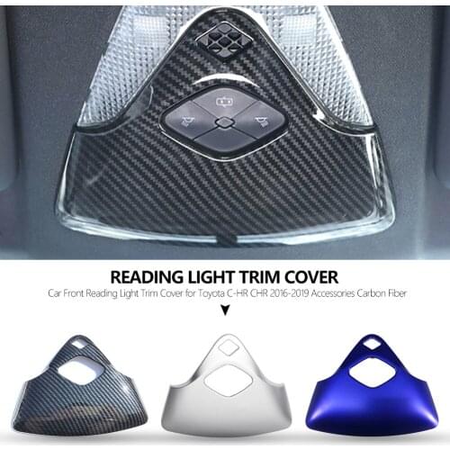 ABS Carbon Fiber Car Front Reading Light Trim Cover for Toyota C-HR CHR 2016 2017 2018 2019 Car Accessories Interior Car Decor