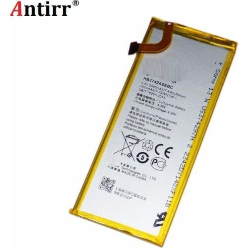 Antirr New Tested Battery For Huawei Ascend P6 P6S P6-U06 P6-T00 P6-C00 G6-U00 2050mAh Battery HB3742A0EBC Tracking Number
