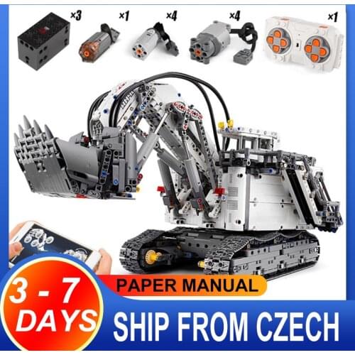 Mould King 13130 High-Tech Car 42100 App RC Liebherrsd R 9800 Excavator Motor Crane Kids Funny Toys Building Blocks Bricks