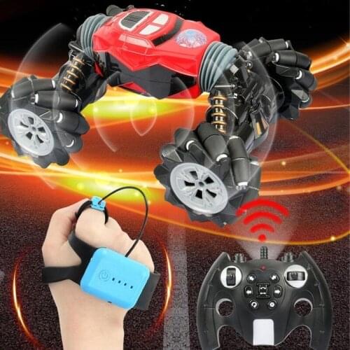 1:14 Remote Control Car 2.4GHz Gesture Sensing Drift Stunt Twisting Off-road Vehicle Toy with Watch Control Light Music