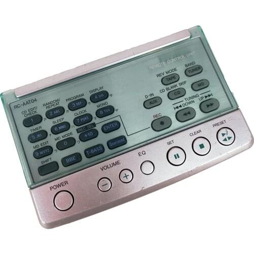 Used Original for AIWA RC-AAT04 Audio System Unit Remote Control Remote control RC-AAT03 RC-AAT06 RC-AAT09 RC-AAT20