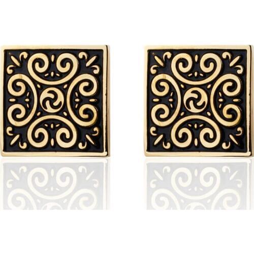 C-MAN Luxury shirt gold flower Cufflinks brand Hipster Cufflinks For Men Gift for Husband Gift for High Quality Men Gift