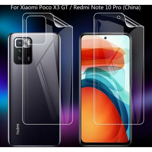 For Xiaomi Poco X3 GT Redmi Note 10 Pro China Clear TPU / Matte Anti-Fingerprints Hydrogel Full Cover Soft Screen Protector Film