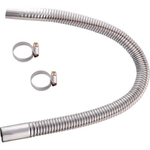 Exhaust Pipe Muffler Parking Air Heater w/Clamps Gas Vent Car Heater Kit