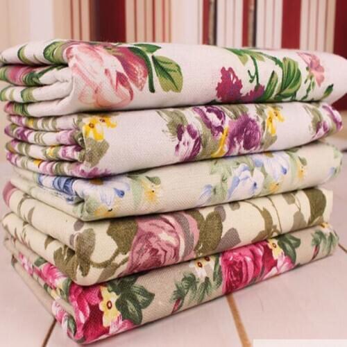 20x23 So Pretty Quality 5 color blooming peony flower DIY canvas cotton fabric bundle For DIY Sewing