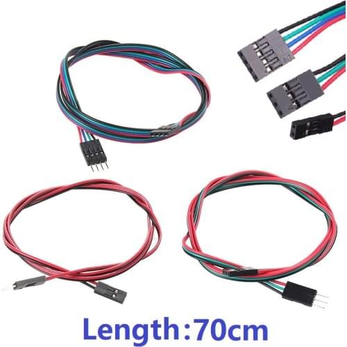 MEGA 70cm Dupont Cable Female to Female Male to Female Jumper Cable Wire 2Pin 3Pin 4Pin 3D Printer Parts Dupont Copper Cable