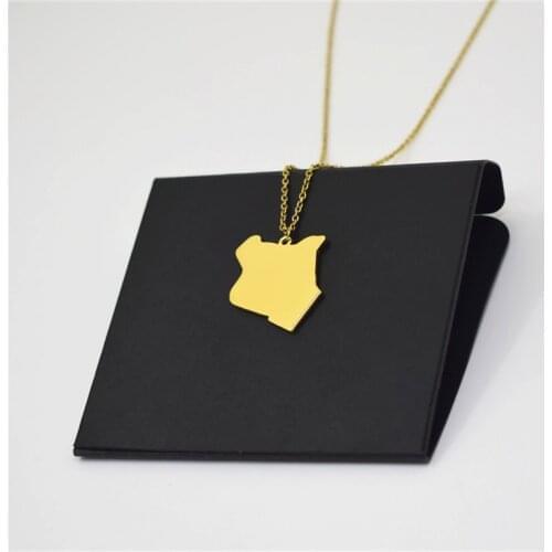 Map Of Europe And The United States Jewelry Personality Titanium Steel Kenya Sautoir Collarbone Chain Accessories