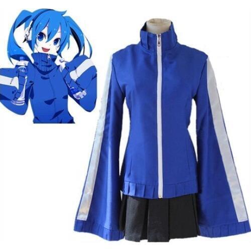Kagerou Project Heat Haze Ene Takane Enomoto Cosplay Costume Nime Kagerou Project Mekaku City Actors ENE Blue Coat+ Skirt 89