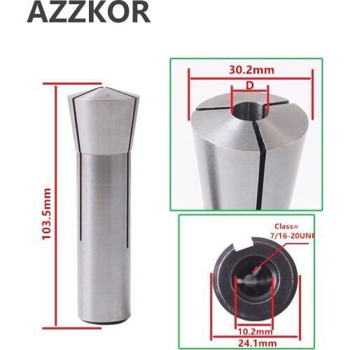 Morse taper R8 Round Clamping Collet Carbon steel Suitable for R8 spindle taper hole milling machines,grinding machines AZZKOR
