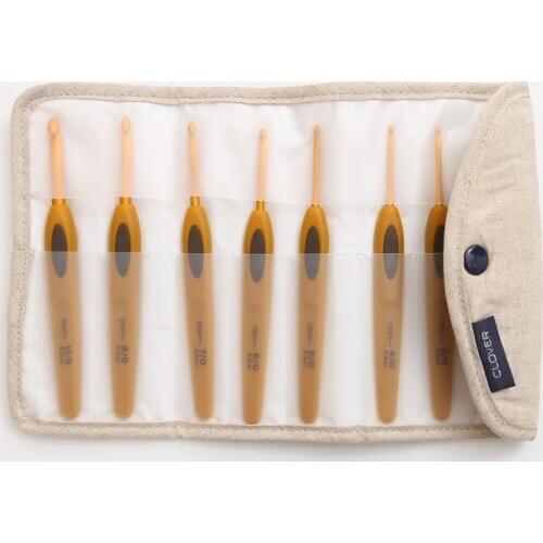 Cloverseries 43-606 8pcs/set Soft Touch Crochet Hook Gift Set Knitting Needles