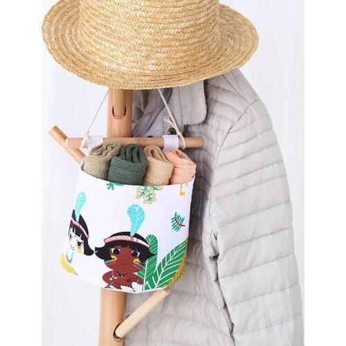 Lovely Tribal Ethnic group Wall Hanging Bag cosmetic storage Basket Single Pocket Wardrobe Underwear Bra Panties Storage Bags