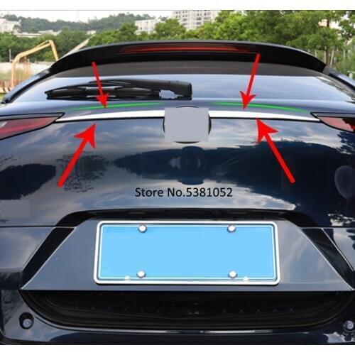 Stainless Steel Rear Trunk Lid Cover Trim Tailgate Strip For Mazda Cx-30 Cx30 2020 2021 Accessories Car Styling Decorative