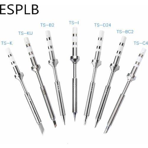 ESPLB Original TS100 Soldering Tip Lead Free B2 BC2 C4 D24 K I KU Replacement Electric Iron Tip Bit Head