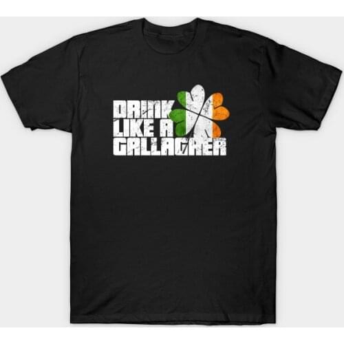 Drink Like A Gallagher Funny St Patrick S Day T-Shirt. Summer Cotton O-Neck Short Sleeve Mens T Shirt New S-3XL