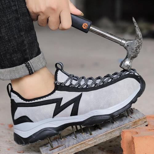 Indestructible Safety Shoes Men Work Boots With Steel Toe Cap Sneakers for Male Construction Anti-Smashing Outdoor Safety Boots