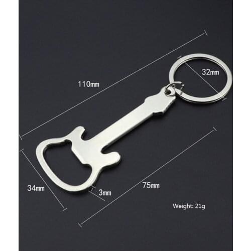 New Design Classic Guitar Keychain Car Key Chain Key Ring Musical Instruments silver pendant For ManGift Car Styling Accessories