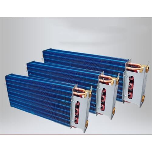 Fan coil surface cooler copper tube Heat exchanger core evaporator Water heating air conditioning aluminum foil radiator