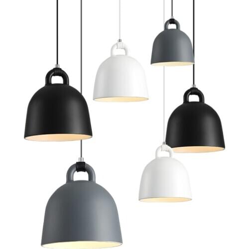 Denmark Normann Bell Pendant Lights Modern Led Resin Hanging Lamp Living Room Loft Industrial Home Decor Kitchen Light Fixtures