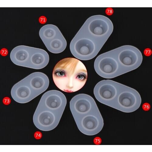 Silicone Mold DIY Doll Eyes 8 Sizes Resin Pendant Mirror Crafts Jewelry Making