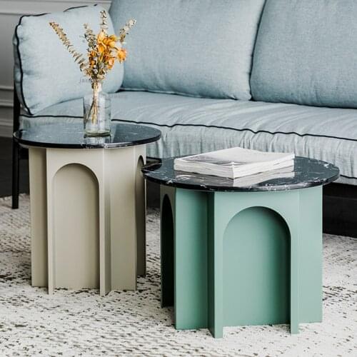 Nordic Dormitory Hotel Coffee Table Modern Minimalist Bedroom Furniture Corner Tables Designer Living Room Sofa Round Side Table