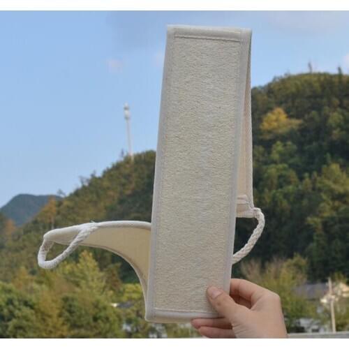 100pcs Natural Loofah Back Strap Bath Scrubber Pull Back Remove the Dead Skin Massage Long Large Bath Body Strap Belt#82101