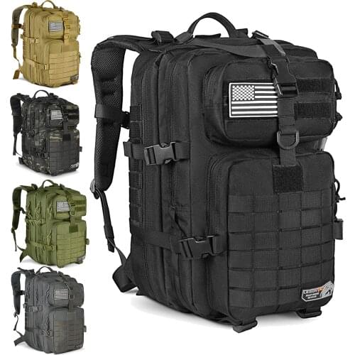 LeisonTac 42L-60L Tactical Backpack Military,ISO Standard with Hydration Bladder Compartment for Outdoor Rucksack