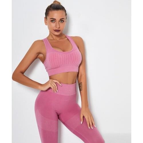 Sfit Top Women Seamless Sports Bra Running Yoga Brassiere Workout Gym Fitness Sport Bra High Impact Padded Underwear Vest Tank