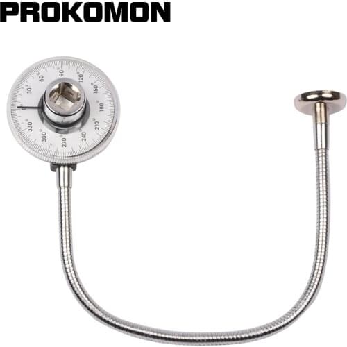 1/2" Drive Torque Angular Angle Gauge With Magnetic Flexible Arm