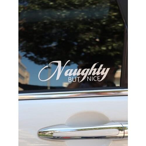 ZTTZDY 19.5CM*6CM Naughty But Nice Vinyl Motorcycle Car-styling Car Sticker ZJ2-0215