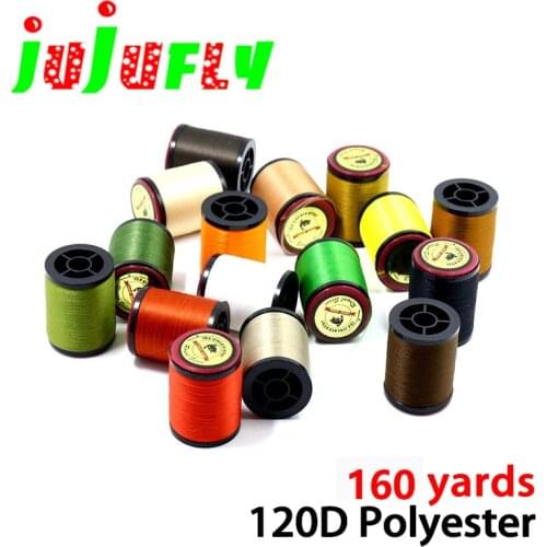 1pc 120Denier standard 6/0 fly tying thread multifilaments flat tying thread for size 6-14# flies trout bass fly tying materials