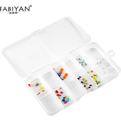 10 Grid Storage Case Container Organizer Empty Box For 100pcs False Tips Glitter Rhinestones Crystal Gems Tools Plastic Nail Art