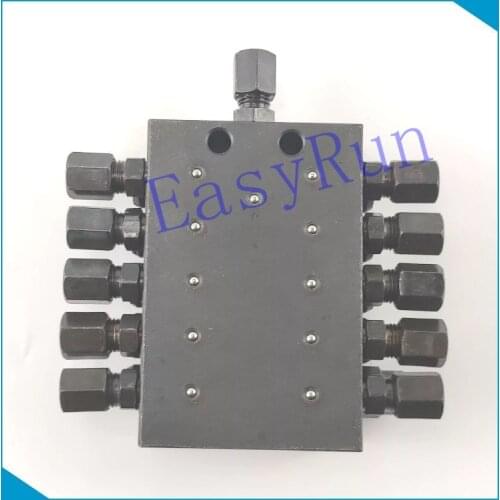 10 way Single-Block Progressive Metering Valve Grease Distributor Block and Manifold - Grease Distributor Blocks