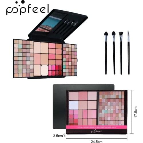 112 color Makeup Sets matte shimmer eyeshadow lipgloss Blush Foundation Easy To Wear Make up Kit Set With Mirror Brush