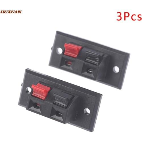 3Pcs 2 Positions Connector Terminal Push In Jack Spring Load Speaker Terminals